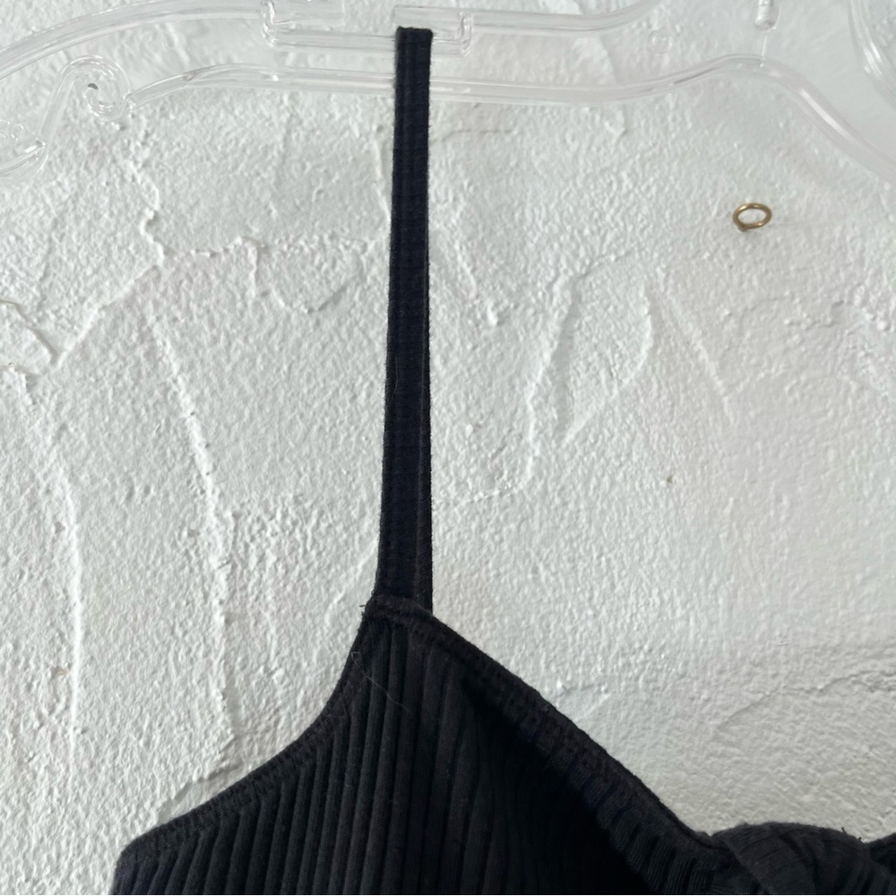 Abercrombie & Fitch Black Ribbed Jumpsuit Size Small - Picture 6 of 9